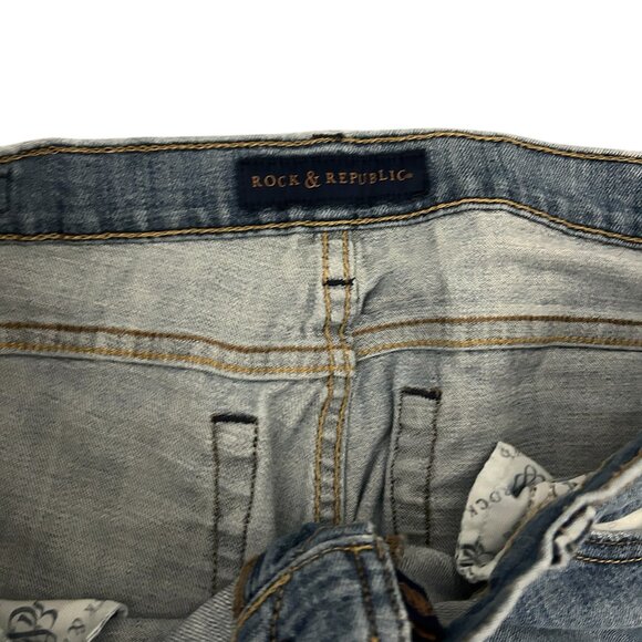 Rock & Republic Skinny Fit Women's Light Blue Jeans Sz 14 Denim Rx - Picture 4 of 7